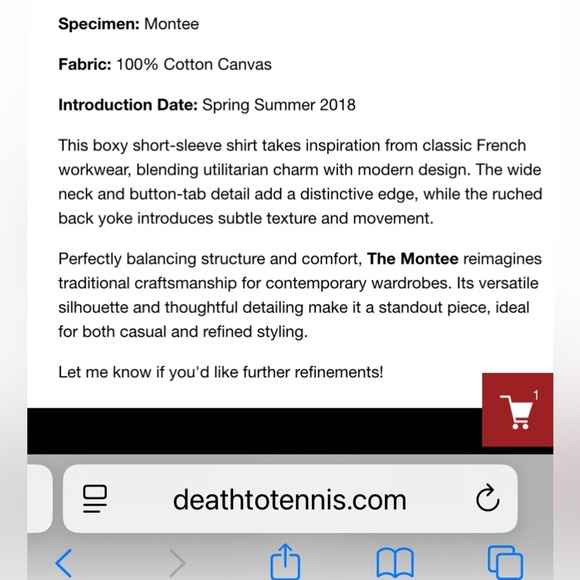 Death to Tennis, Montee, 100% Cotton Canvas - Picture 7 of 7